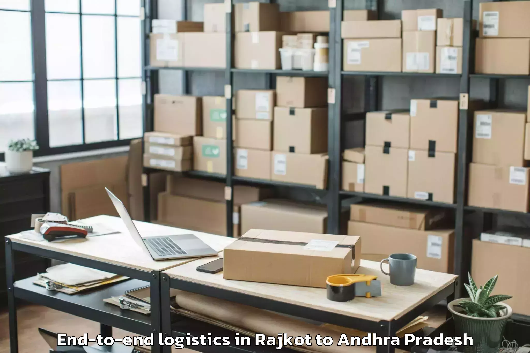 Professional Rajkot to Abhilashi University Guntur End To End Logistics